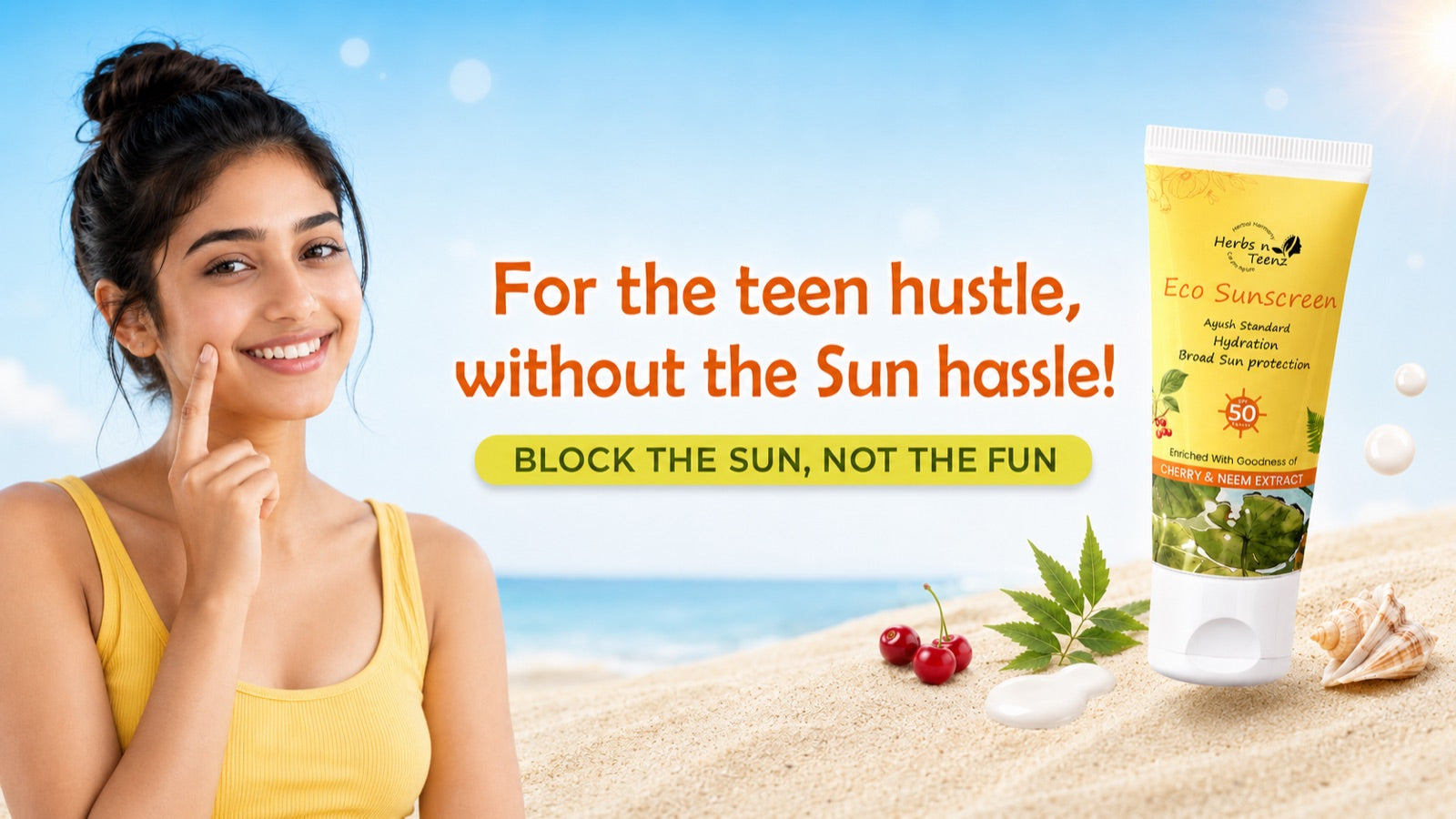 Eco Sunscreen SPF 50 — block the sun, not the fun